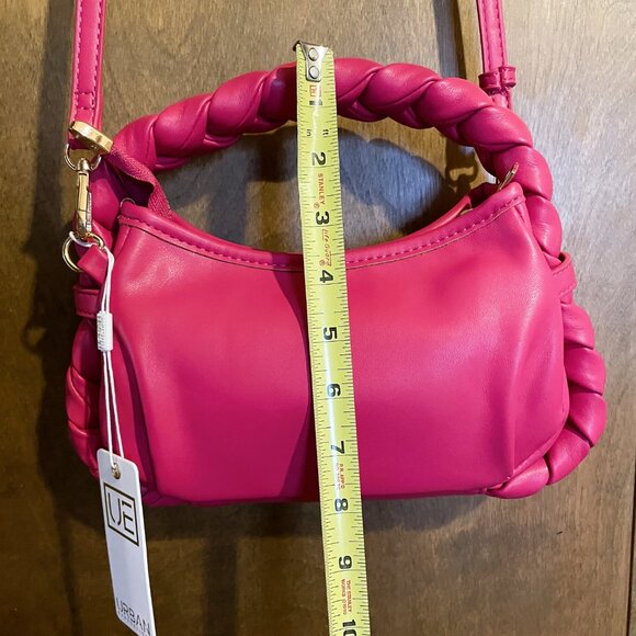 Urban Expressions Vegan Leather Braided Purse/Crossbody Hot Pink. Rare 27947 NWT - Picture 11 of 12